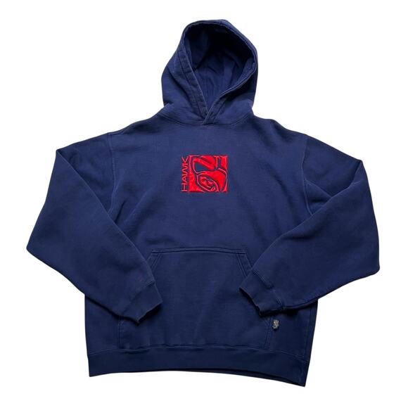 Y2K Tony Hawk Hoodie Mens Medium Blue/Red Grunge Skate Surf baggy / retro 2000’s - Picture 1 of 11